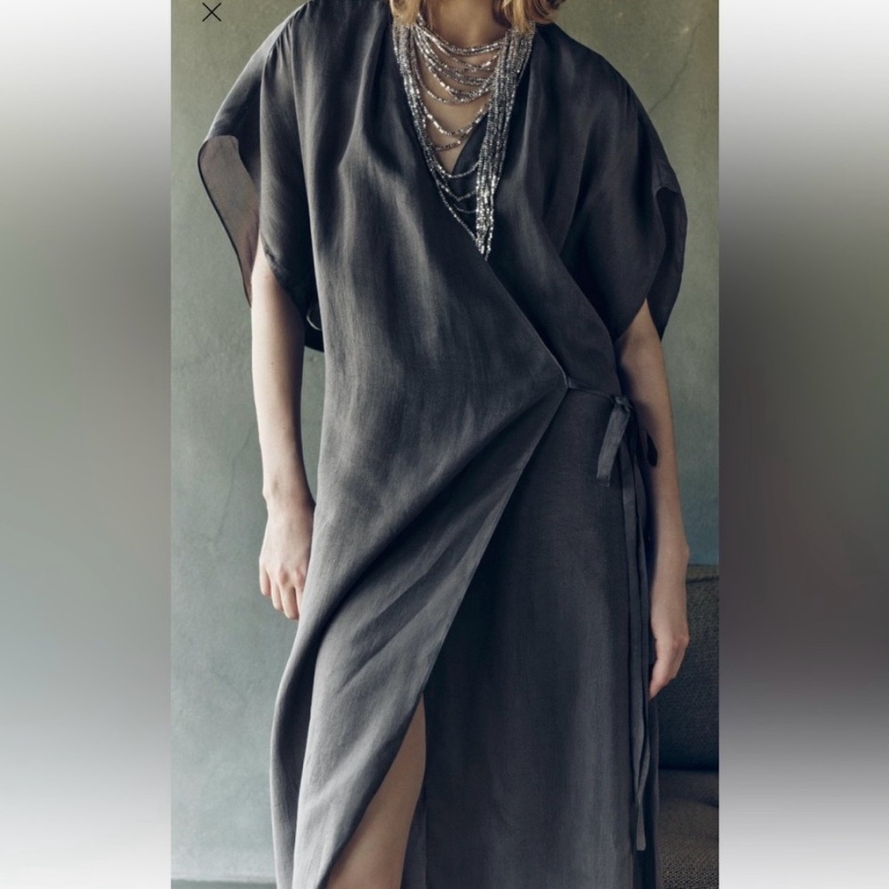 Zara tied midi ZW collection $109 size XS